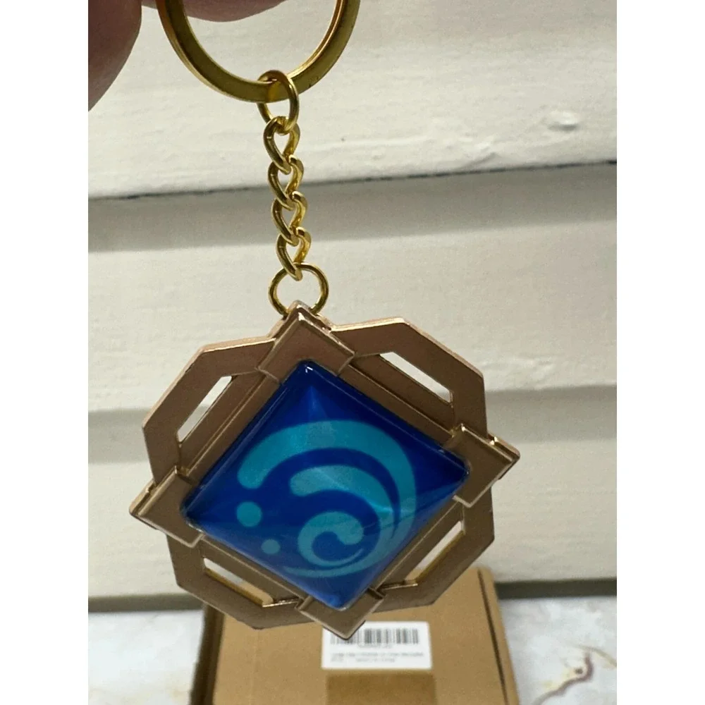 Genshin Impact mondstad  Liyue‎ vision hydro Keychain! Metal New!